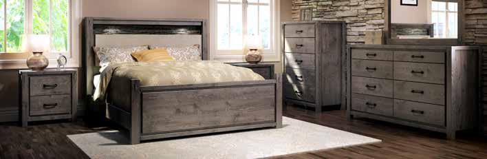 BEDROOM A Dreamy place to relax and unwind theedgemont QUEEN 3 PIECE PANEL BED Includes headboard, footboard, and side