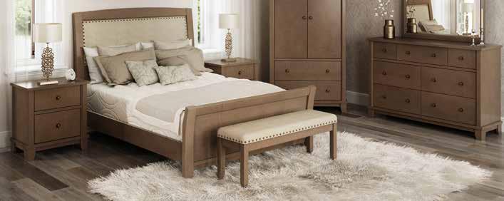 place you love to gather friends and family Includes headboard, footboard, and side rails Nightstand 449, Chest 999,