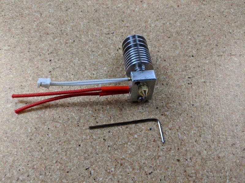 Insert the thermistor FULLY (you may need to loosen or remove the setscrew that is pre-installed so the thermistor cartridge can be fully