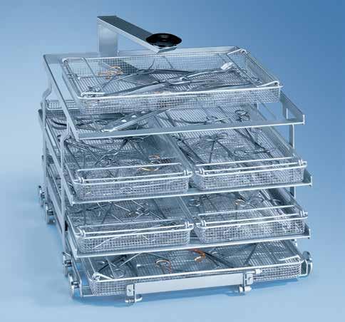 mesh trays on 3 or 4 levels 2 built-in spray arms Level 2 from bottom removable Vertical clearances from bottom: Level 1: H 70, W 488, D 499 mm (without Level 2: H 155 mm) Level 2: H 70,