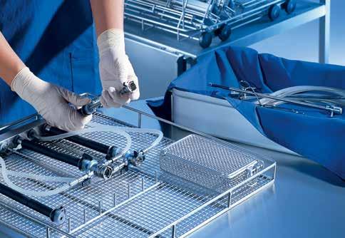 Minimally invasive surgical instruments Modular system for PG 8536 washer-disinfector When it comes to quality assurance in surgeries and hospitals, the optimum reprocessing of surgical instruments