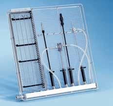 for MIS instruments/urology 1 x E 907/1 insert / mesh tray with lid for small parts 2 m silicone hose, Ø 5 mm 2 plastic supports, for use in E 474/1, E 902/1 mobile units E 906/1 modular insert For