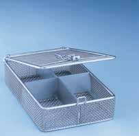 load 10 kg H 45/55, W 255, D 480 mm E 473/1 insert/filter Mesh basket with lid for small parts For