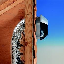 RE Series fans can also be mounted on an exterior wall when roof access is not suitable.