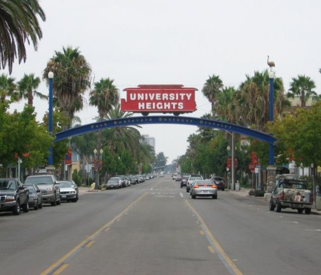 University Heights is a neighborhood in Central San Diego, California centered on Park Boulevard and Adams Avenue.