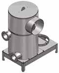 Rear smoke-box: is built in welded steel plate, completely cladded internally with a layer of insulation material and with a layer of high density refractory material.