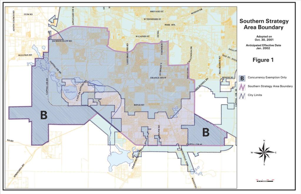 Map 10: Southern Strategy Area Boundary Tallahassee-Leon County