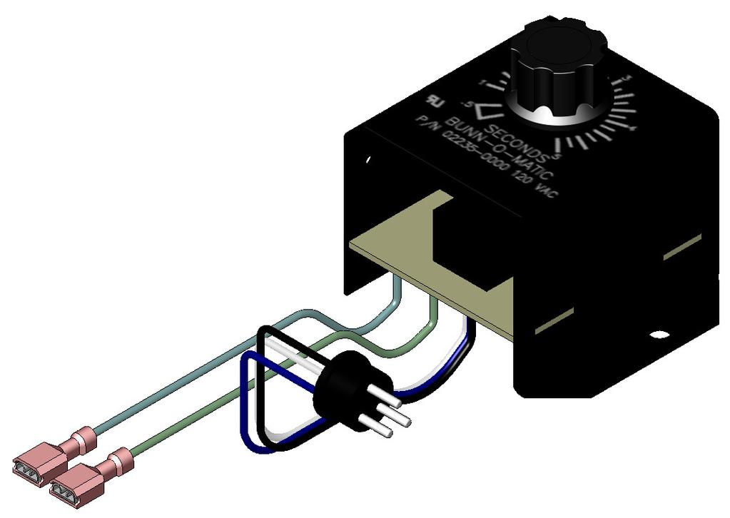 SERVICE (cont.) TIMER (Early Models) Connect the brewer to the power source. The indication must be: a) 120 volts ac for two wire 120 volt models and three wire 120/240 volt models.