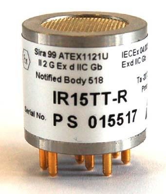IR15TT-R Miniature Infrared Gas Sensor for Monitoring Carbon Dioxide and Methane up to 100% Vol.
