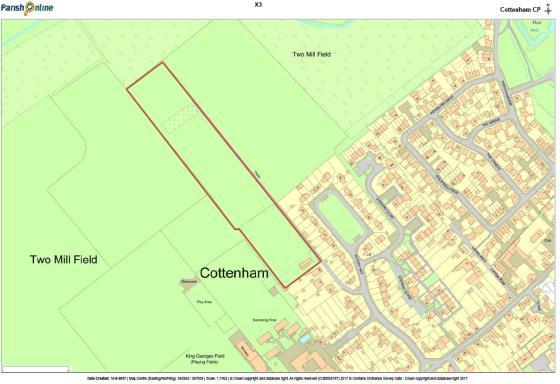 Policy GF/1: Field (X3 in figure 29) Support development of 2 ha field X3, if and when available, to provide: A: an appropriately-sized on campus extension to the Cottenham Primary School, provided