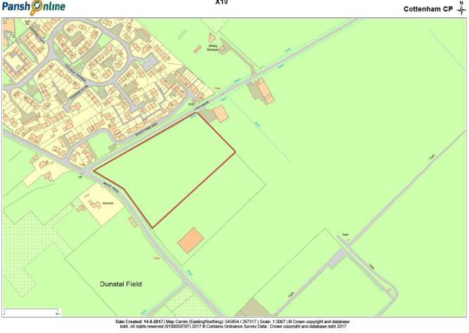 Policy GF/6: Field (X10 in Figure 29) Support development of some of approximately 5 hectare field X10 adjacent to the Cottenham residential framework to provide a small mixed housing development of