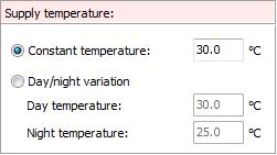 given hour equals the mean ambient temperature at that day). 7.2.2 Supply temperature The supply temperature can be either constant or a function of the time.