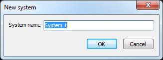 Enter a name of your choice and press [OK], and you should see the following screen: 1) Select system type 2) Select system options 3) Add compressors The first system you add