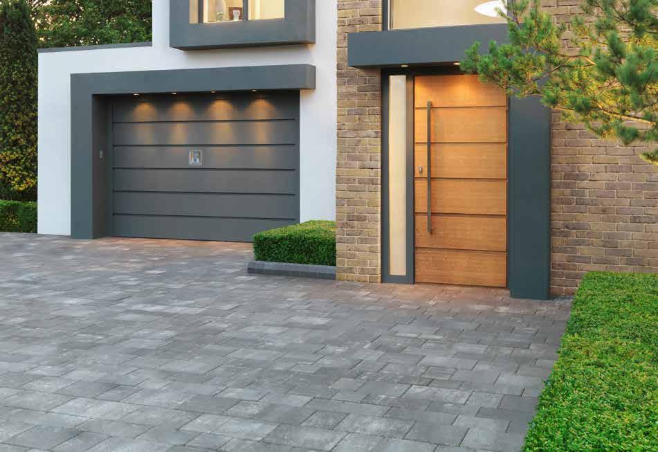 124 125 driveways Medley Paviors, Frost Grey with Avenu Kerb, Charcoal new