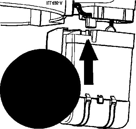 the Electronics Module location, as shown. The cables must rest in the special channel provided. See diagram.