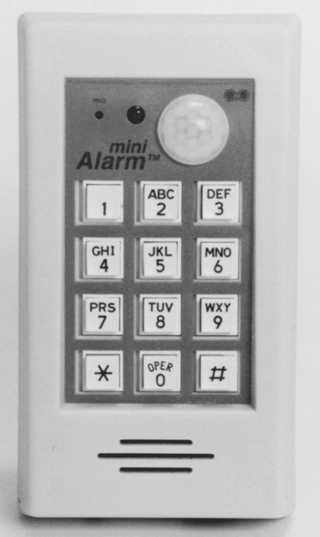 INSTRUCTIONS CONTROL PRODUCTS Innovative Technologies in Custom Electronic Design & Manufacturing Thank you for purchasing the minialarm Compact Security System.