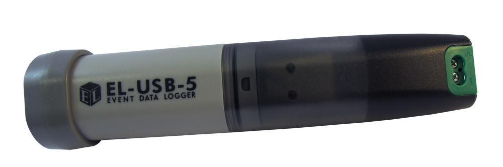 EL-USB-5 Event, State, and Count Data Logger Functions as an event, state, and counter logger Logging rate of up to five times per second for events, two times per second for state changes and 100