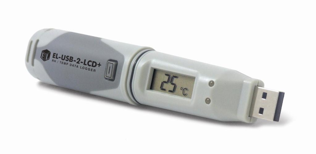 EL-USB-2-LCD+ Humidity, Temperature and Dew Point Data Logger Logging Rate (10s, 1m, 5m, 30m, 1hr, 6hr, 12hr) Immediate, delayed and push-to-start logging Display off, on for 30 seconds after button