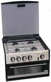 Stoves / Ovens 041811 TRIPLEX Rapid 3 Burner with Grill and Oven Satin Knobs 041810 MINIGRILL 4 Burner with Grill Satin Knobs Features: Specifications 041811 041810 Grill