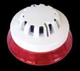 Microprocessor controlled, 87dB Sound Level, 4 animated Leds, Red Transparent ABS material. Diameter: 12 cm Hight: 4.
