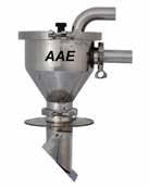 It is available as a hopper loader or mounted on several sizes of sight glasses, with and without a flapper valve.