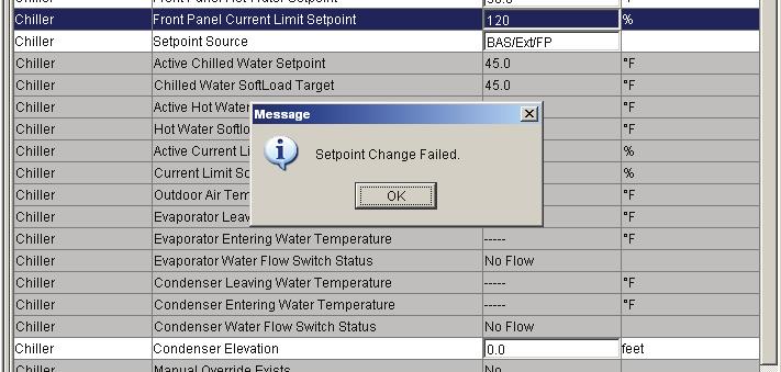 Change out of range If the value entered is not valid, an error message will display and the change will not occur. Figure 51.