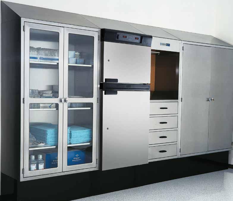 Integrated Warming Unit A SEAMLESS COMBINATION AMSCO Warming Cabinets combine with OR Storage Consoles for a sleek,