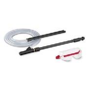0 The gutter and pipe cleaning kit works all by itself with high pressure. It easily cleans outflows, pipe blockages and gutters. Hose length: 20m. Sand and wet-blasting kit 37 2.638-792.