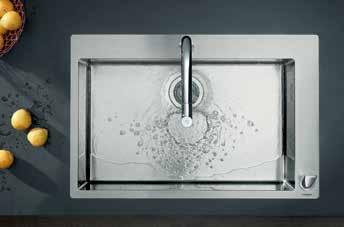 cabinet. The swivelling mixer base provides flexibility in any direction.