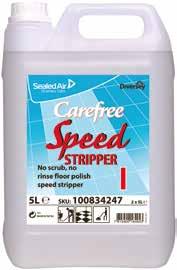Maintain Carefree Speed Stripper Powerful fast acting emulsion polish stripper No rinse formula can be used for manual or machine applications