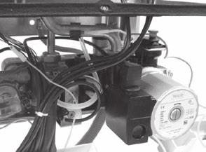 Open each radiator air vent starting at the lowest point of the system and close it only when clear water, free of bubbles, flows out. Purge the air from the pump by unscrewing the pump plug 28 (Fig.