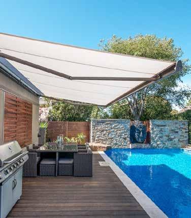 Exterior Awnings Auto Guide Awnings One of the most popular types of exterior blinds are auto guide awnings, traditionally seen on windows offering shade from the sun and a degree of privacy.