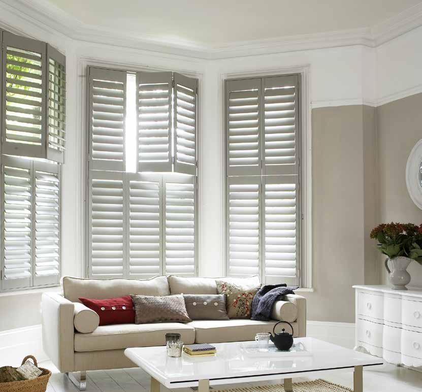 Plantation Shutters Key Features and Benefits We can alter the shape to suit your window Comes in 10 standard finishes or custom stain Shutters are available in premium woods, PVC or aluminium so we