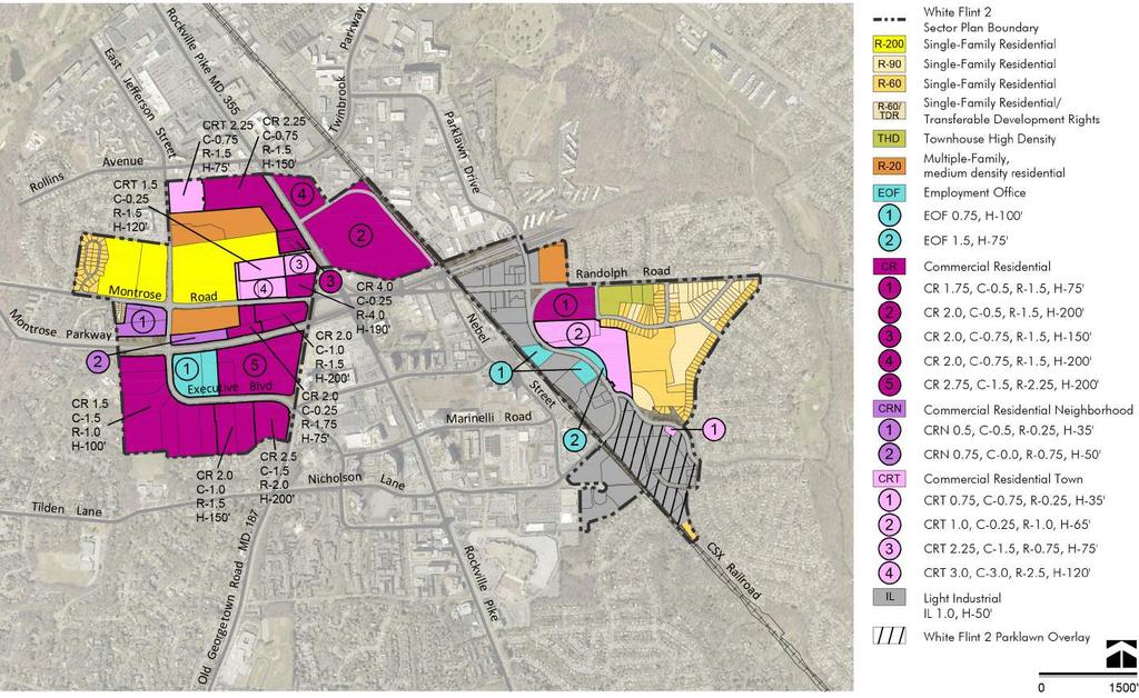 Map 10: White Flint 2 Proposed Overall Zoning WHITE