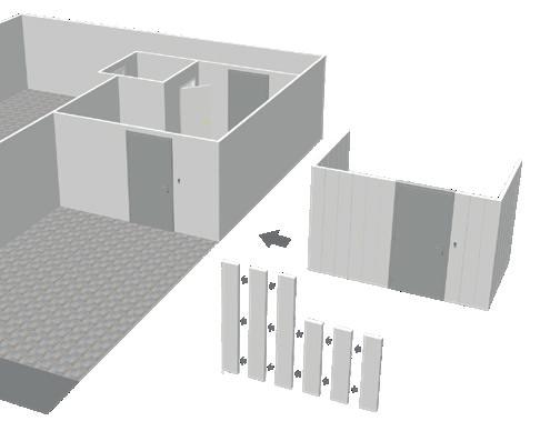 Co170 Armored Wall MODULAR STEEL PANELS WITH BURGLAR PROOF CERTIFICATION Armored wall made up of modular steel panels (interlocked with each other), easy to install, solid, ultra-resistant.