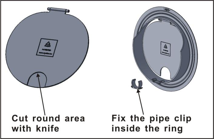INTAKE AND OUTLET HOLES: This operation should be carried out using the proper tools (diamond tip or core borers drills with high twisting torque and adjustable rotation speed).