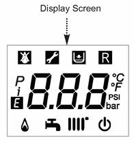 Key to Controls Standby Reset Esc Button Boiler Information View Button Increase CH Temperature Button Decrease CH Temperature Button Increase DHW Temperature Button Decrease DHW Temperature Button