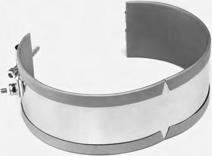 Shown with Type NB Built-In Strap Two-Piece Band The Two-Piece construction is available on any screw or lead and clamping variation.