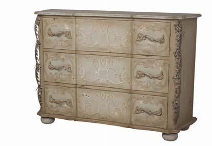 FRENCH COUNTRY SIDEBOARD This sideboard is the center of attention with its oversized, hand-painted European country floral motif.