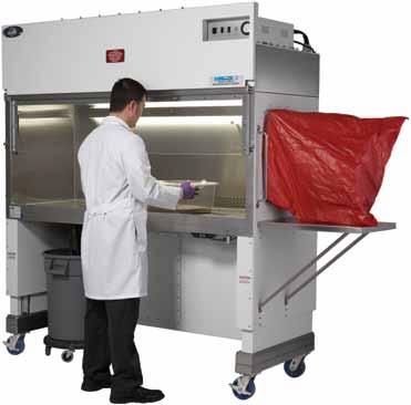 LabGard NU-602 Biological Safety Cabinet 3 Configurations Available 1 Dirty Cage Collection Option Pass-through feature allows operator to place dirty cages from cage-changing