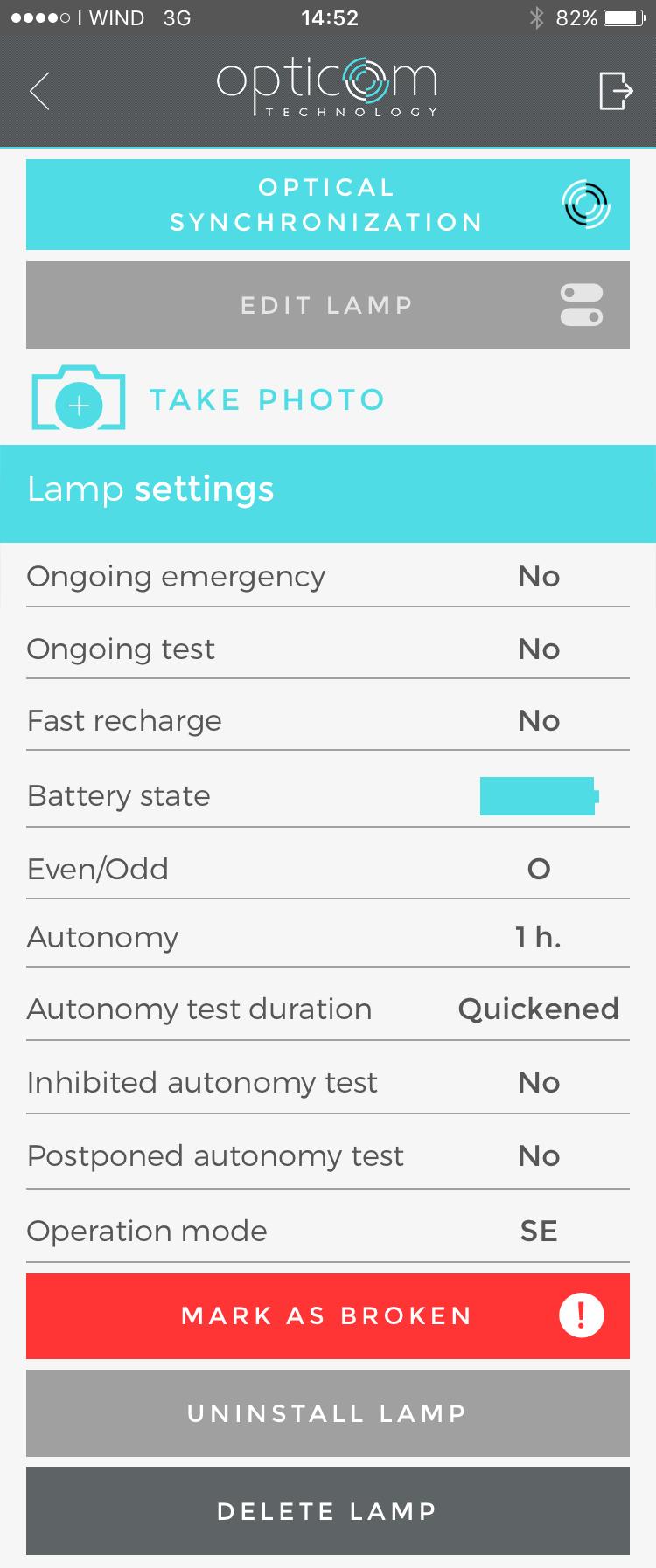 EMERGENCY APP: SYSTEM MAINTENANCE Take a photo of the installed light to simplify identification and to document correct installation.