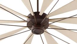 AVAILABLE FINISHES 67210-86 Oiled Bronze Khaki Canvas Blades 67210-69 Noir White Canvas Blades 67210-65 Satin Nickel Gray Canvas Blades HEIGHT CHART FAN HEIGHT Using 10" Downrod Distance of 21.
