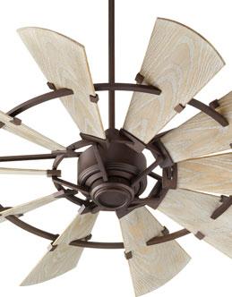 AVAILABLE FINISHES 195210-86 Oiled Bronze Weathered Oak Finished Blades 195210-9 Galvanized Weathered Oak Finished Blades HEIGHT CHART FAN HEIGHT Using 6" Downrod Distance of 16.5" Distance of 11.