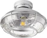 5"(h) - (1) 6W, 2700K, 80CRI M, Dimming LED (Included) Galvanized Clear Seeded Glass UL Damp 1905-86 14"(w) x 5.