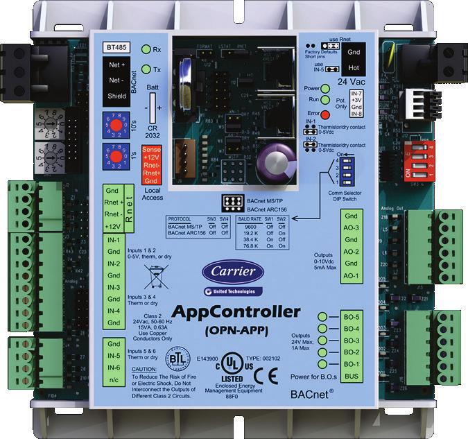 Unit Vent for AppController overview and specifications What is the Unit Ventilator for AppController application? The AppController is a field-installed controller that mounts on a unit ventilator.