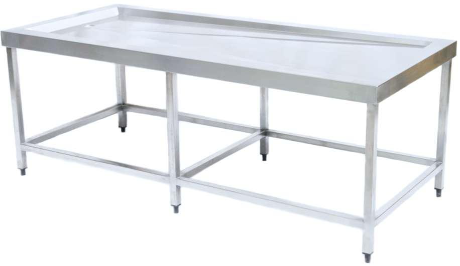 BODY WASHING TABLE Dimensions : 2200 x 900 x 850 mm Appropriate use in hygienic and