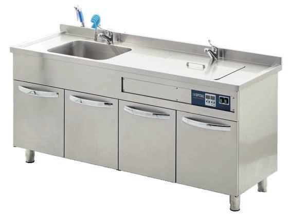 line with user expectations One or two washing sinks depending on user requirements Ultrasonic washing
