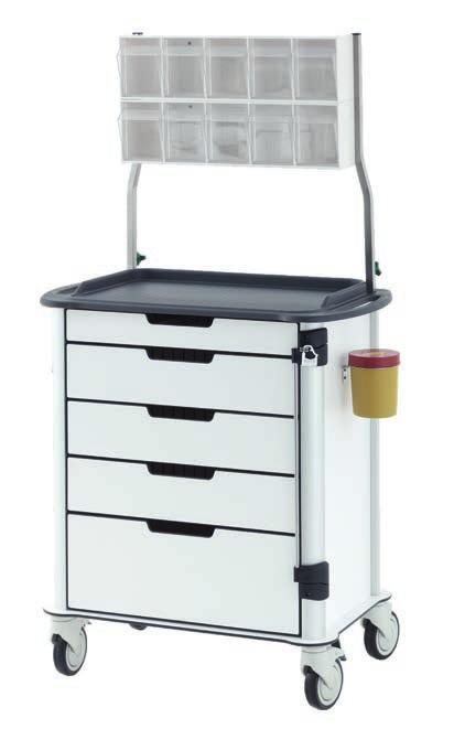 fully welded frame Easy to  and two electrically conductive Accessories: medicine boxes, sharps container