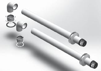 Flue Sets and Various Flue Set Accesories for Your Need Ø 60/100 Horizontal Concentric Flue Set Ø 80/125 Horizontal Concentric Flue Set Reduced from Ø80 to Ø60 in inner elbow