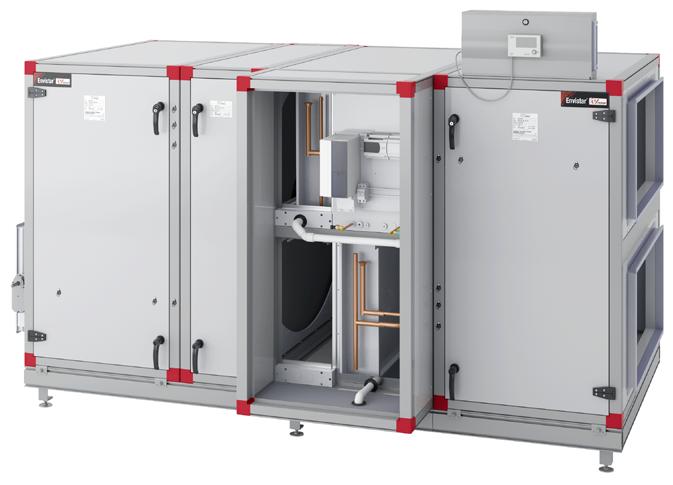 + + Heat pump & cooling unit in one The reversible ThermoCooler HP heat pump can be integrated in our Envistar Flex units.